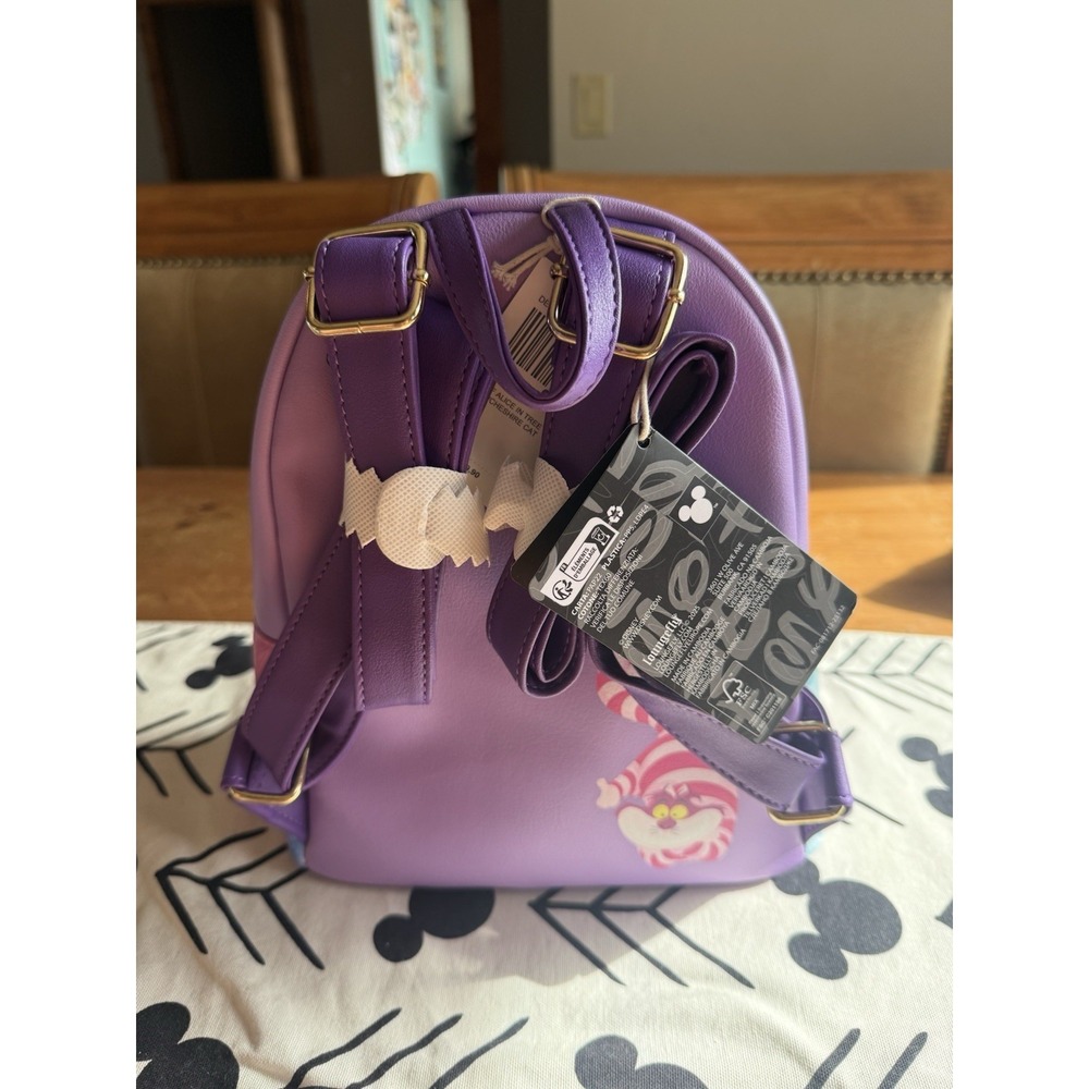 Loungefly Alice In Wonderland Signs Mini Backpack This Way That Way NWT - Picture 3 of 4